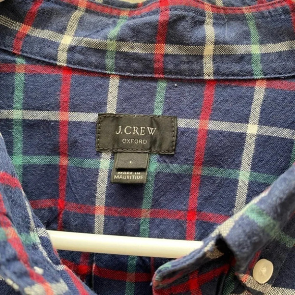 J. CREW - Plaid Button Down Oxford Shirt - Picture 4 of 7